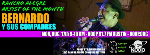 Bernardo y Sus Compadres on Rancho Alegre on KOOP 8/17/15
